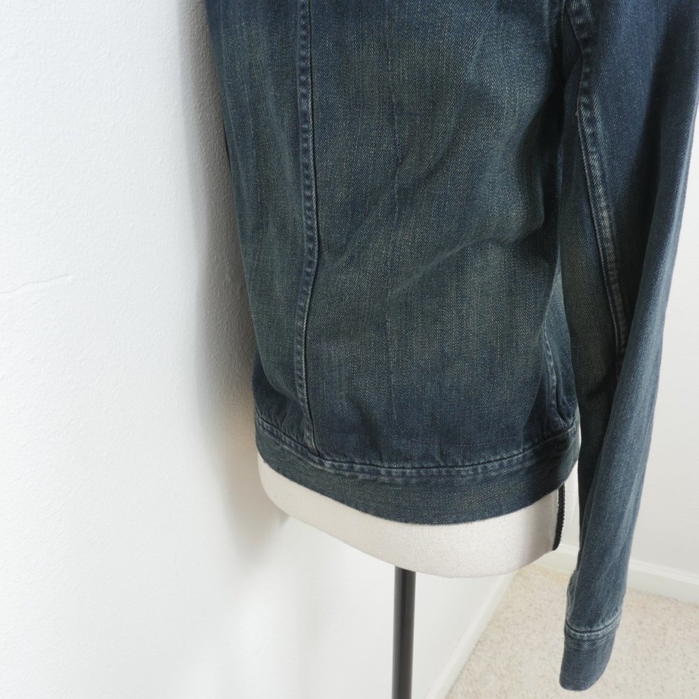Habitual Denim Moto Style Button Up Size 4 Blue Jean Jacket - Picture 7 of 10